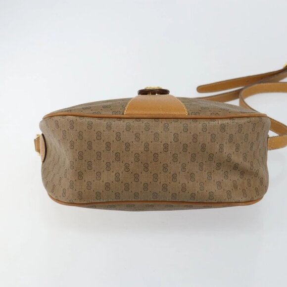 GUCCI Micro GG Supreme Web Sherry Line Bag PVC Beige Gold - Picture 5 of 15